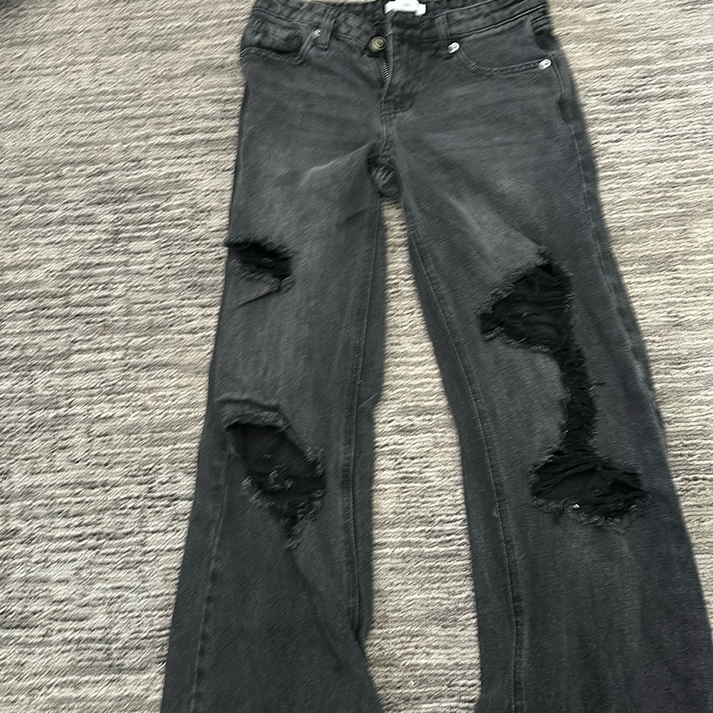 BP low rise black ripped jeans